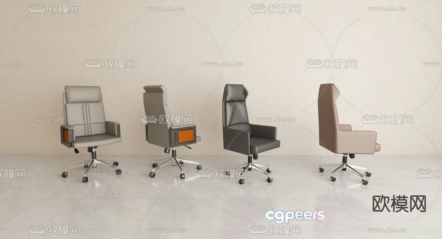 Light luxury boss chair executive chair office chair 3d model