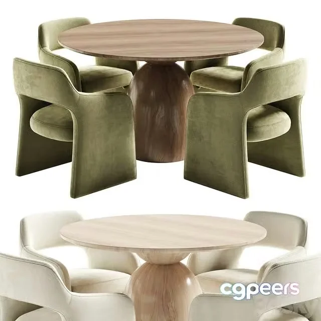 3ds Max Free – Sigrid Table and Fintan Chair
