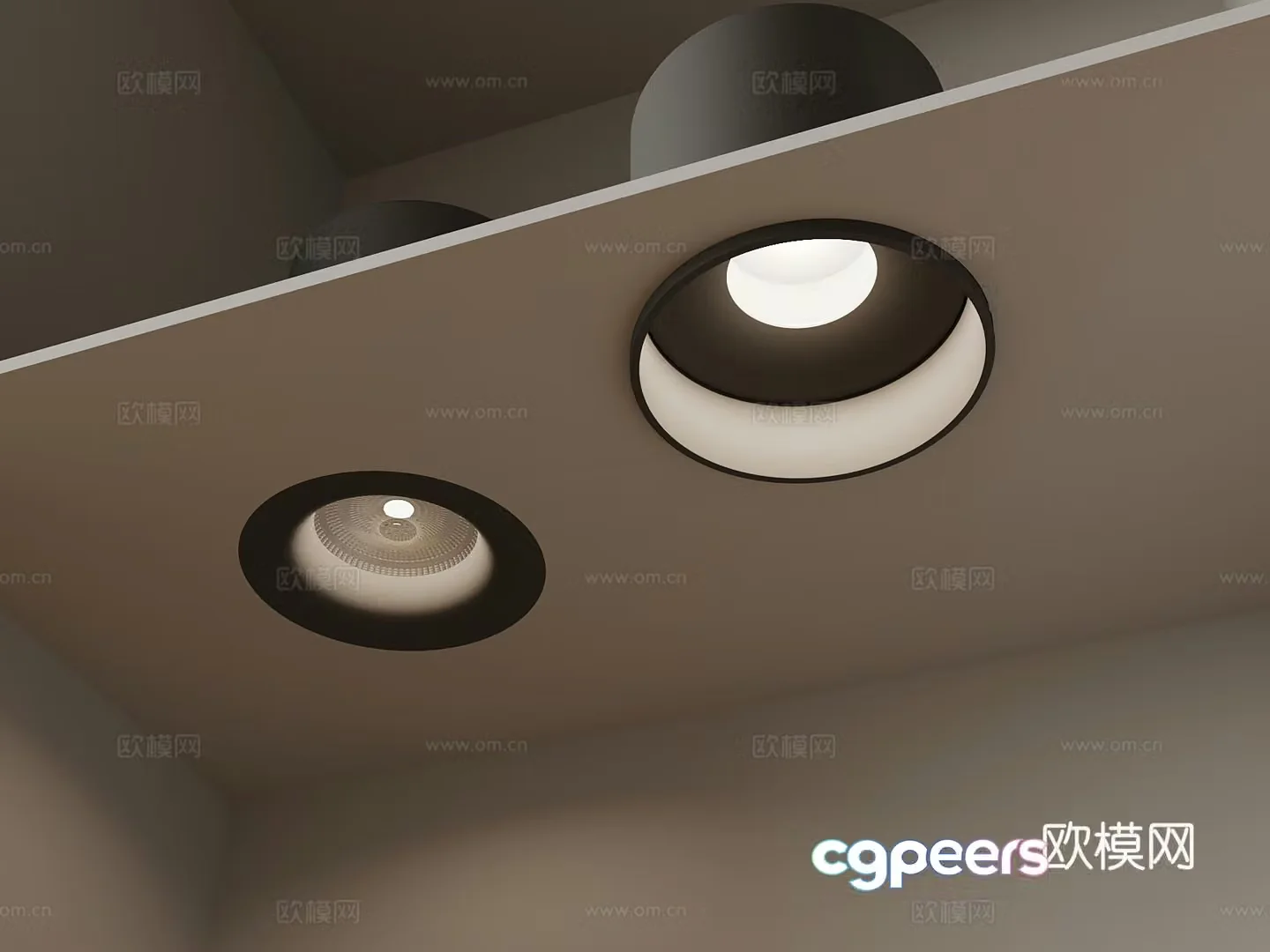 Modern downlight spotlight embedded downlight 3D model