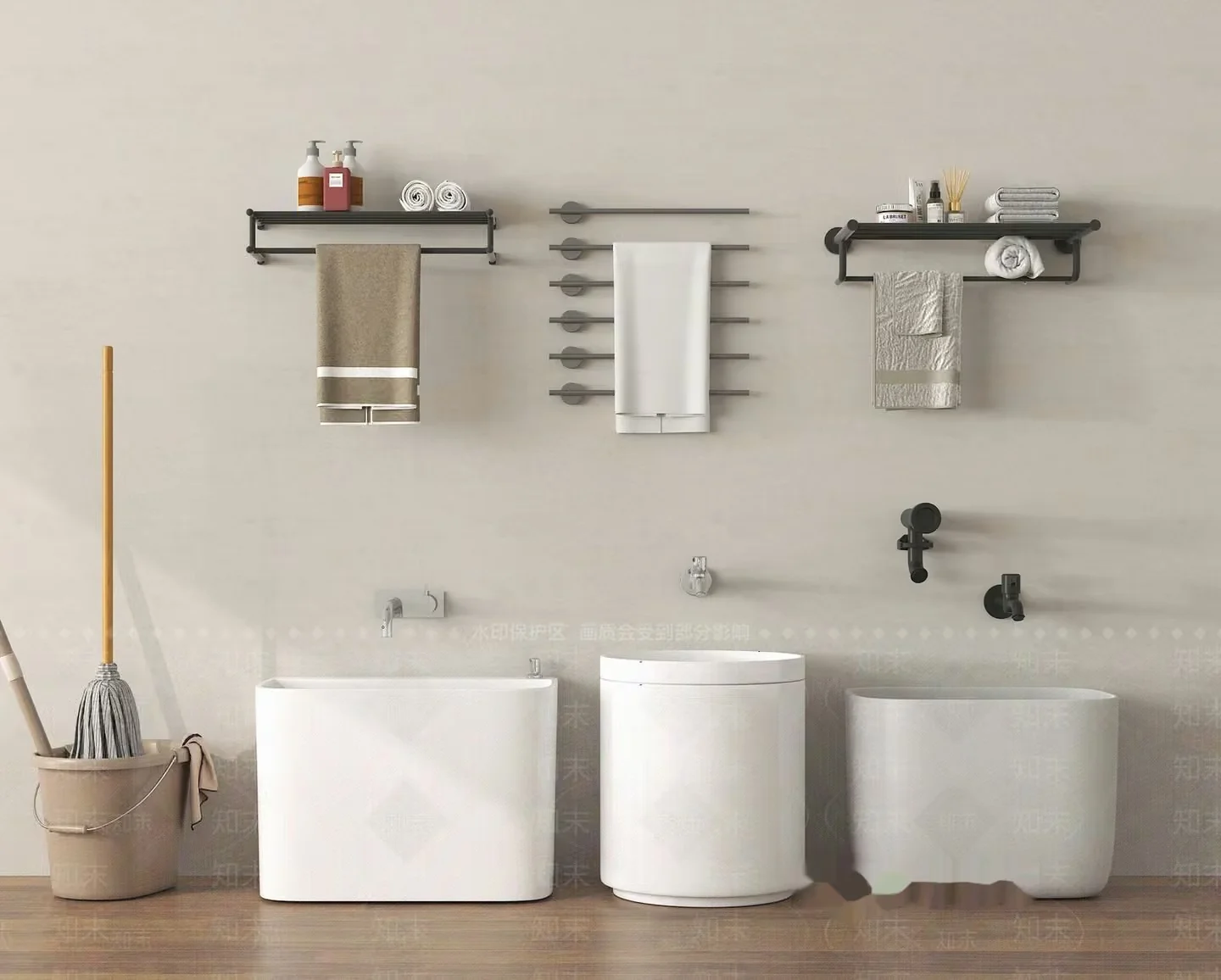 A Modern Bathroom 3D Model – 18159 – VRAY Render