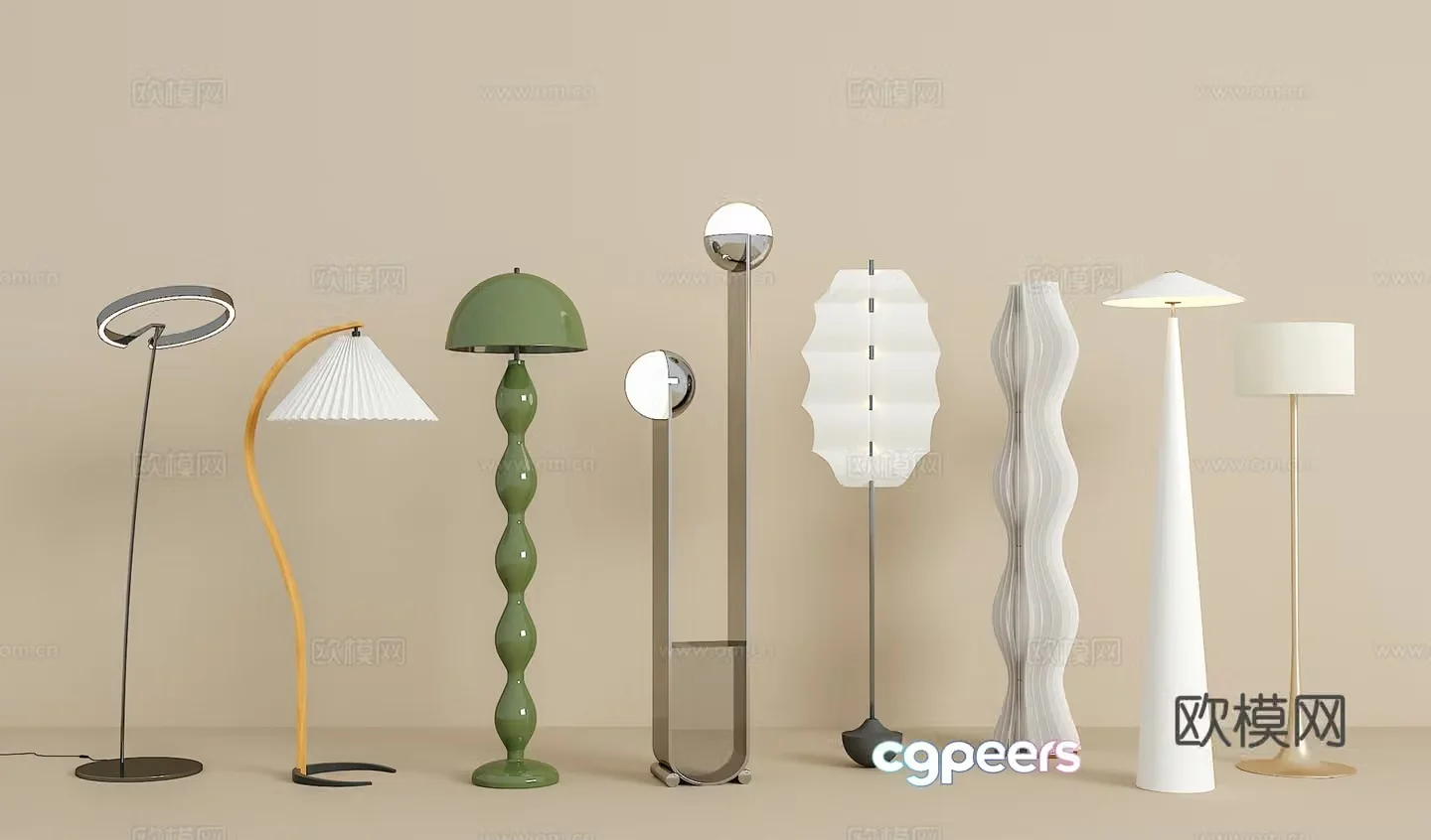 Floor lamp Metal floor lamp Art floor lamp 3d model