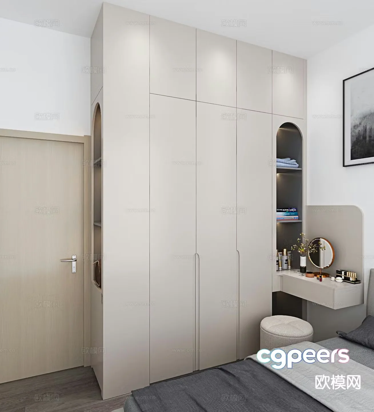 modern wardrobe wardrobe 3d model