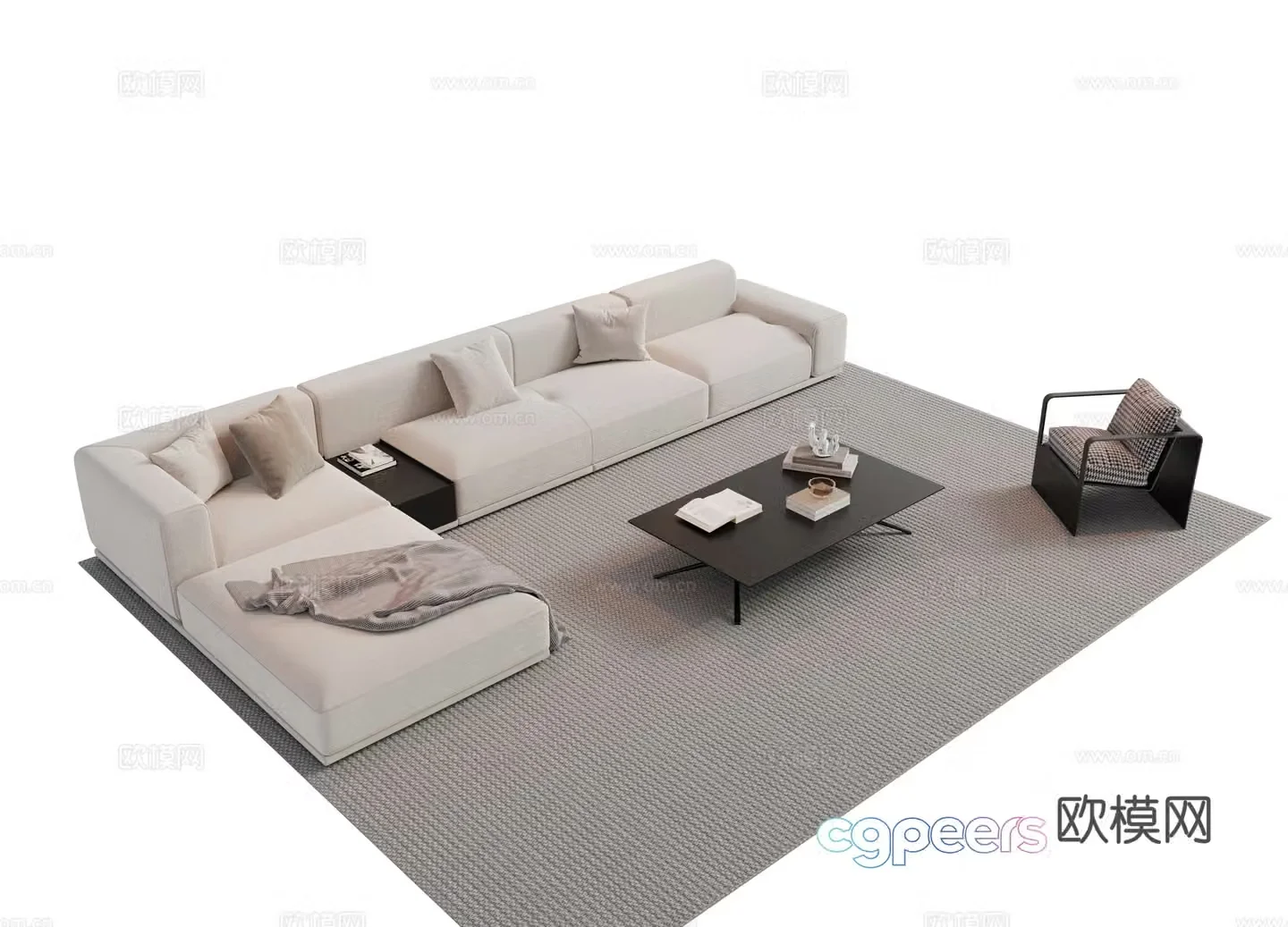 Modern combination sofa 3d model
