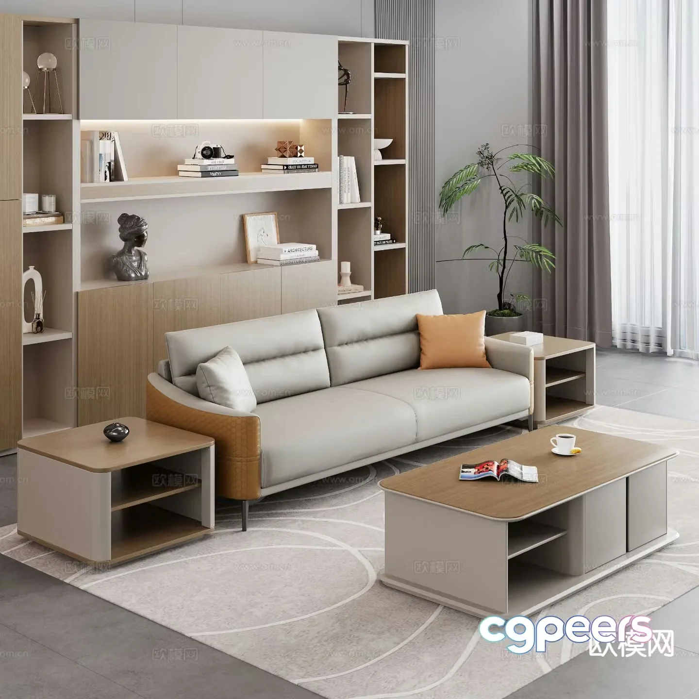 Modern sectional sofa 3d model