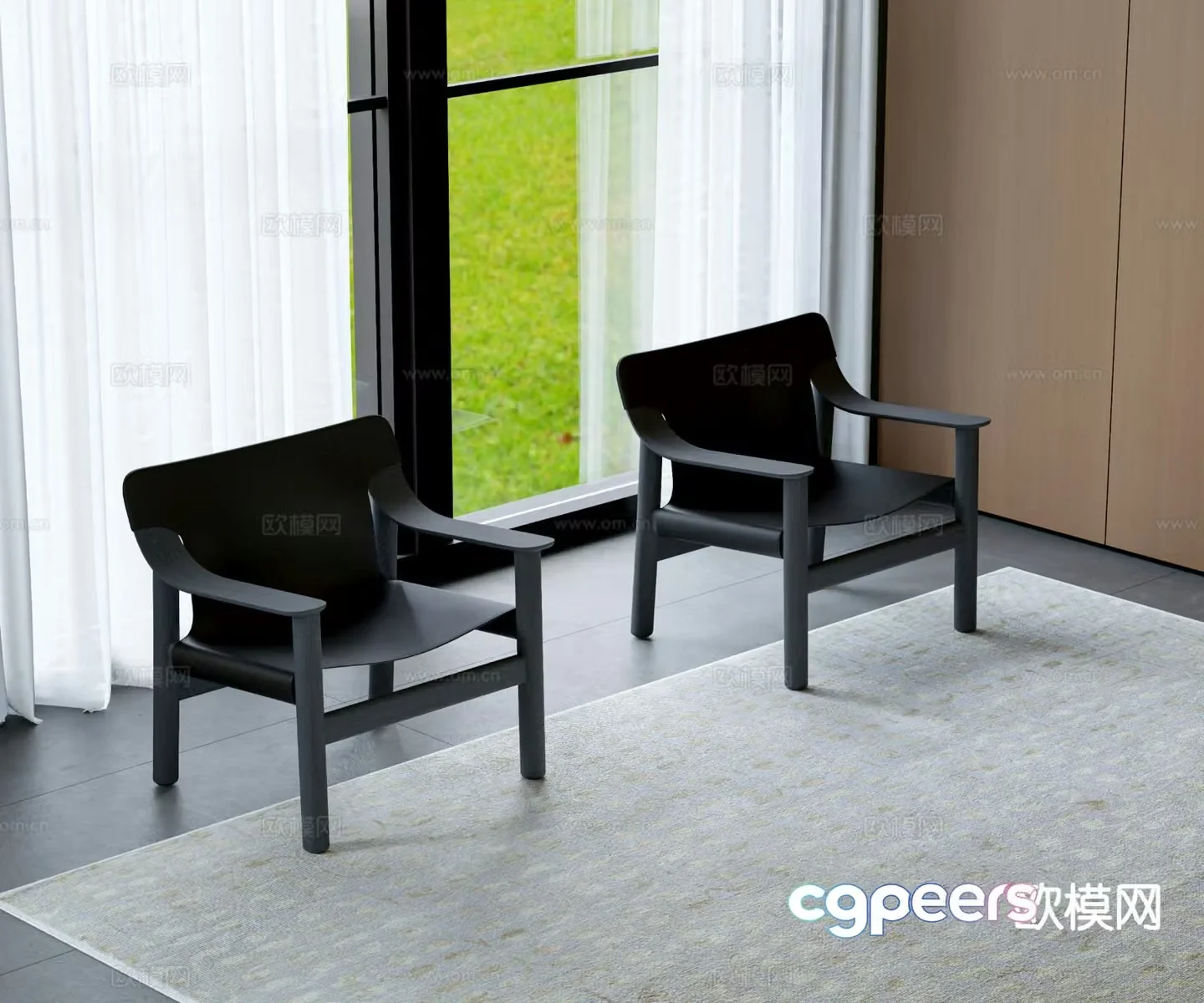 Modern chair leisure chair 3d model