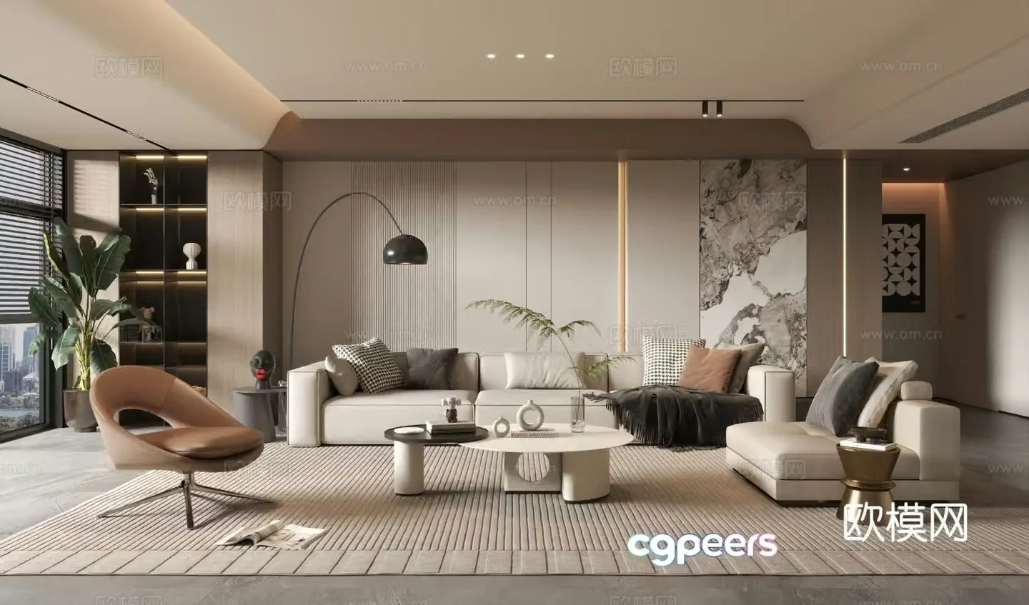 Modern living room 3d model