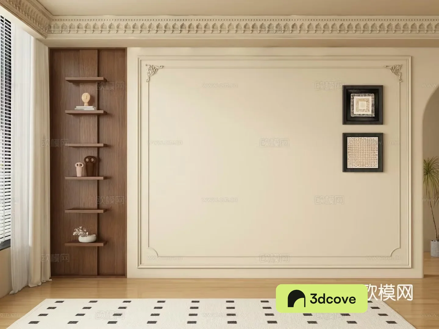 French restaurant background wall