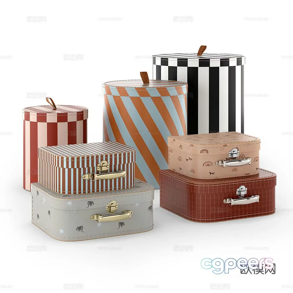 Makeup bag Jewelry box 3d model
