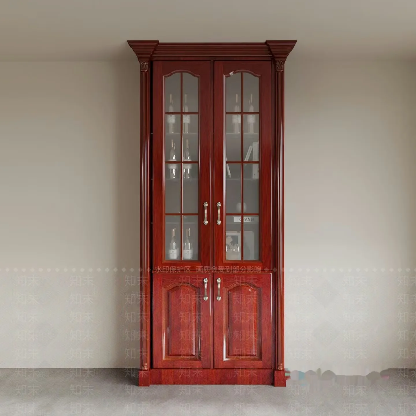 A Wooden Cabinet 3D Model – 1615 – VRAY Render