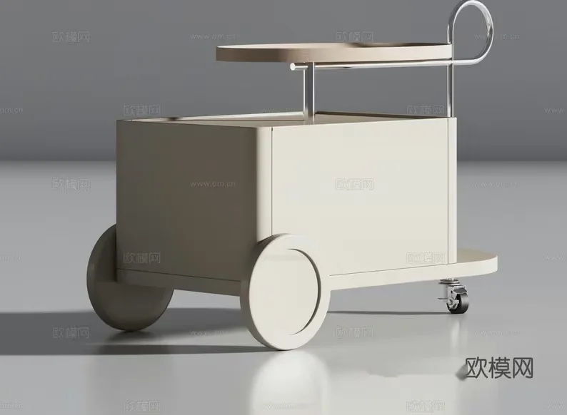 A Modern White Cart 3D Model – 10525 – VRAY Render
