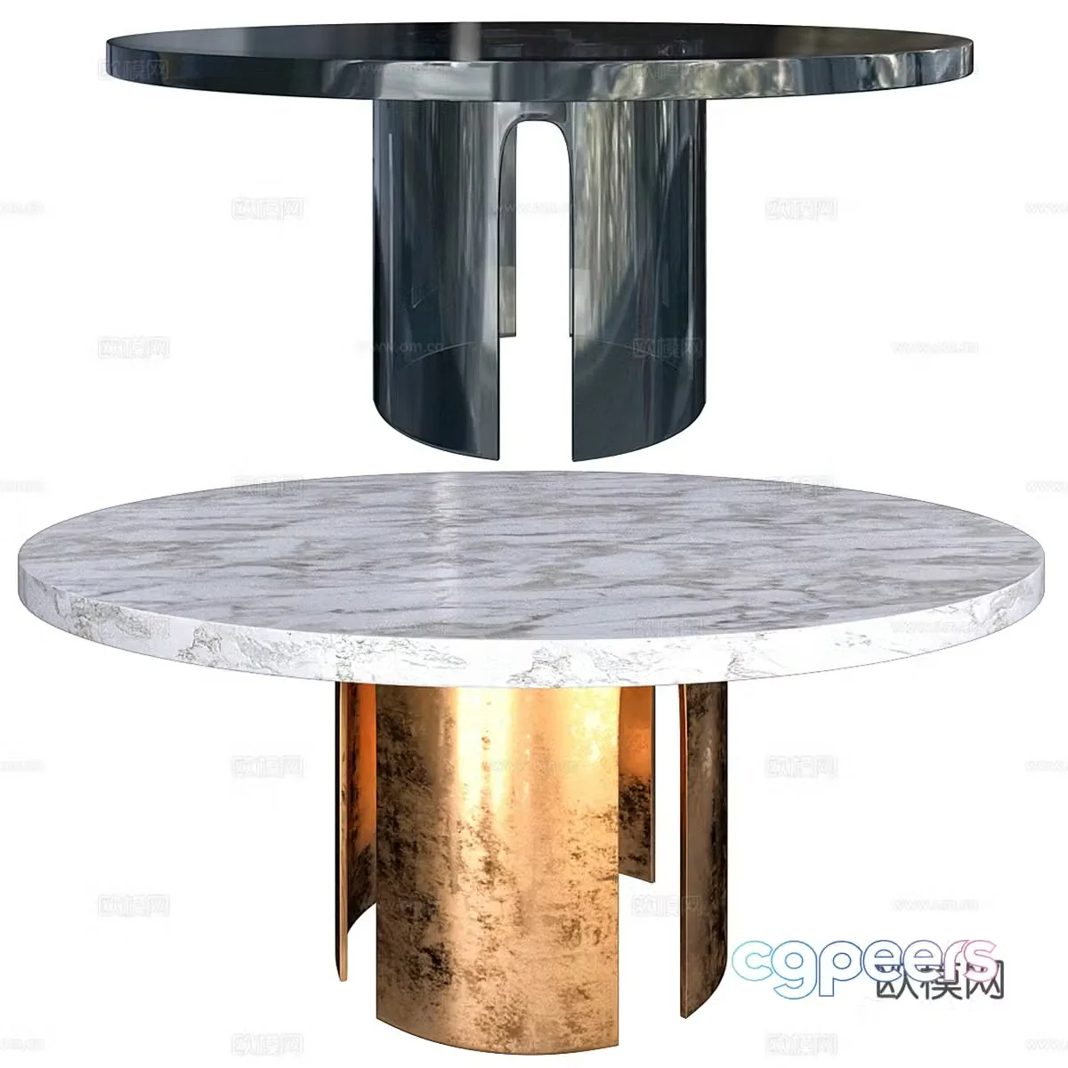 Modern Meridiani marble coffee table 3d model