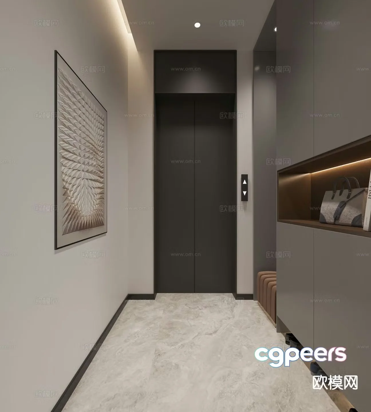 Modern entrance hall 3d model
