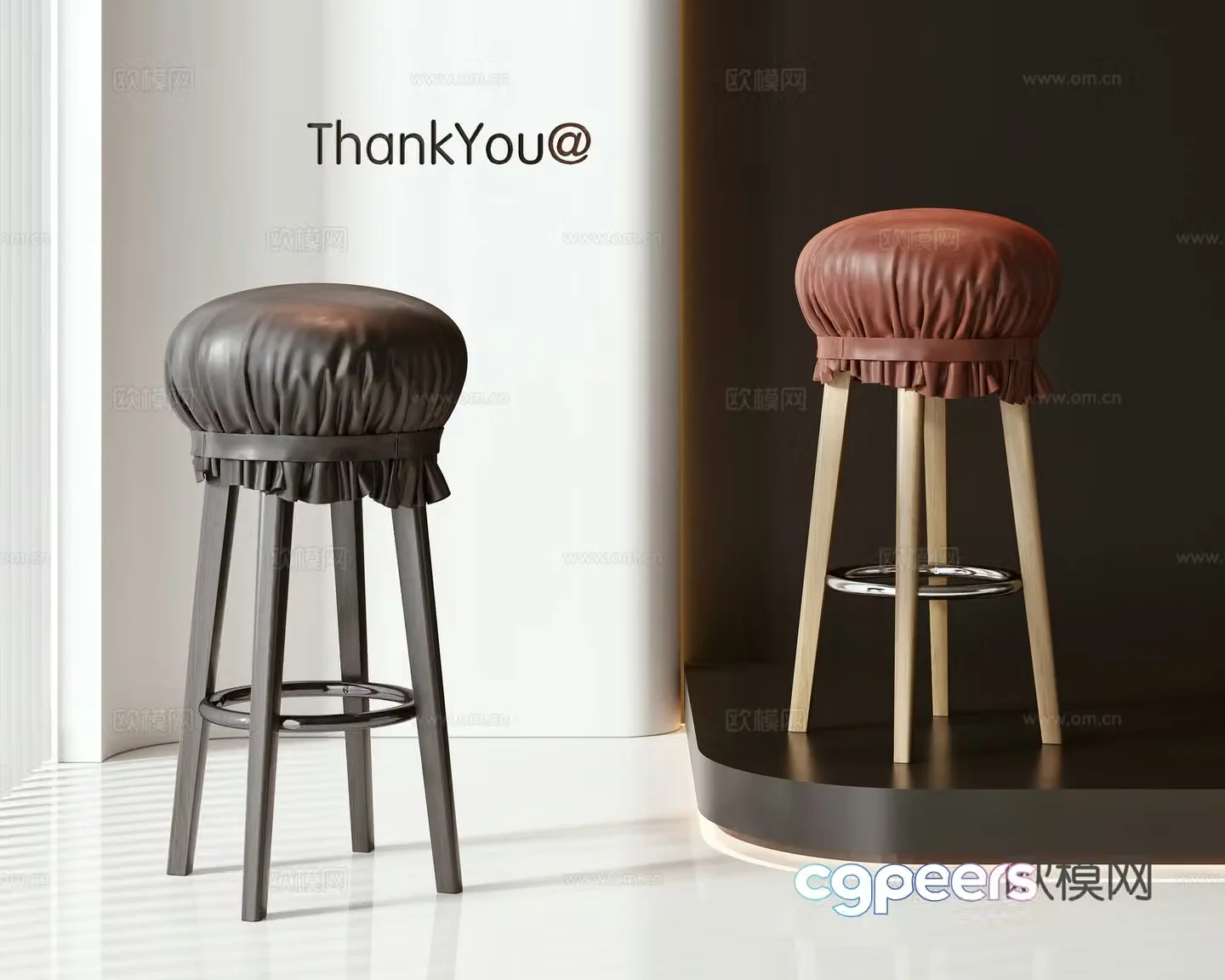 Modern bar chair 3d model