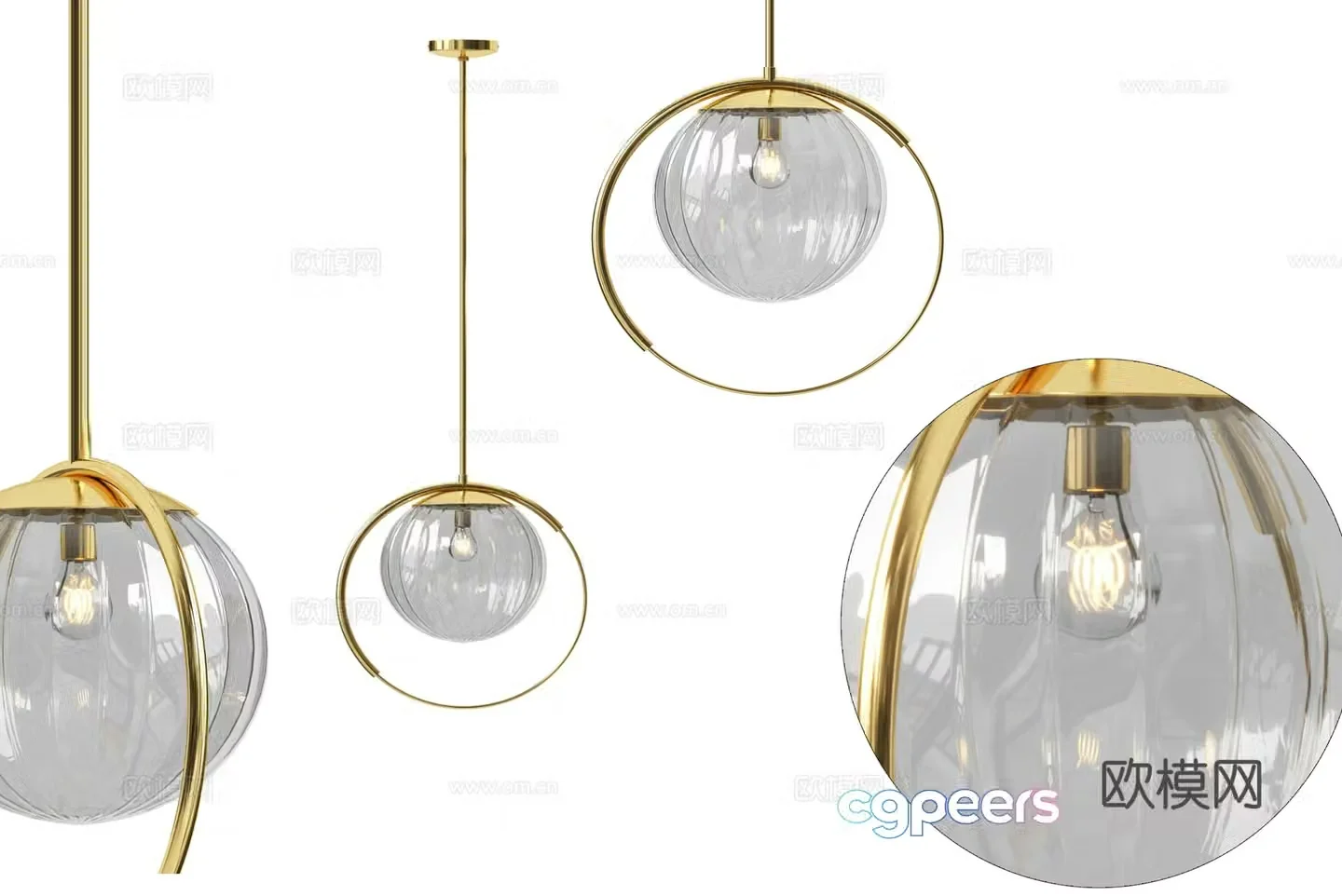 Modern simple light luxury chandeliers chandeliers simple chandeliers spherical chandeliers dining chandeliers living room hang 3D model