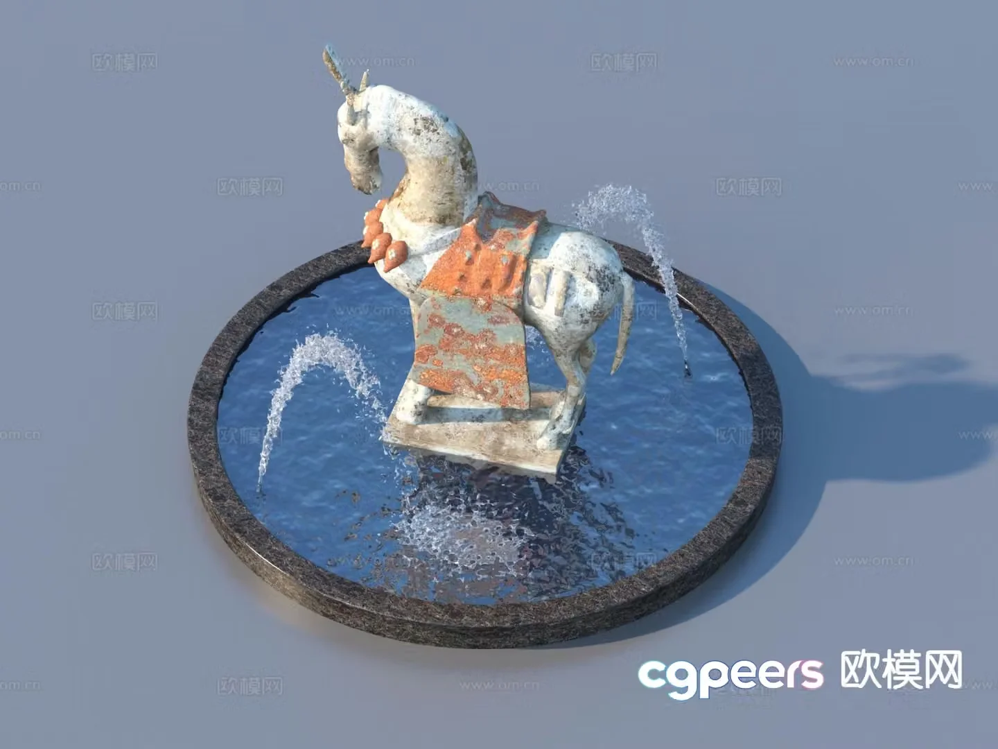 Urban Sculpture Waterscape Sketch Landscape Sculpture 3D Model