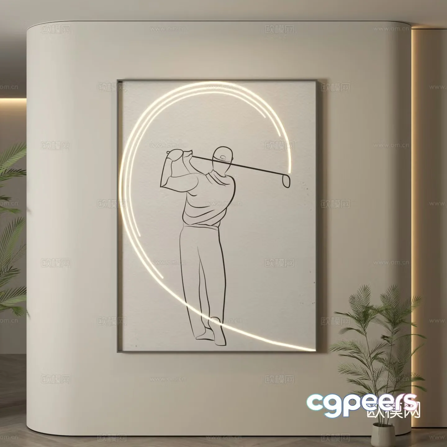Modern decorative paintings Decorative paintings Modern hanging paintings Hanging paintings Simple hanging paintings 3D model