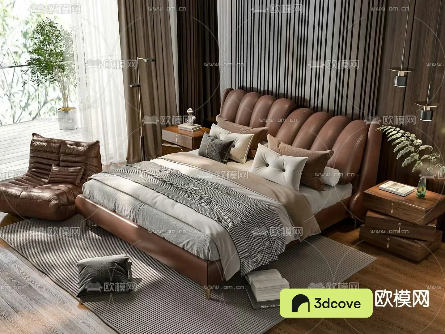 Modern double bed