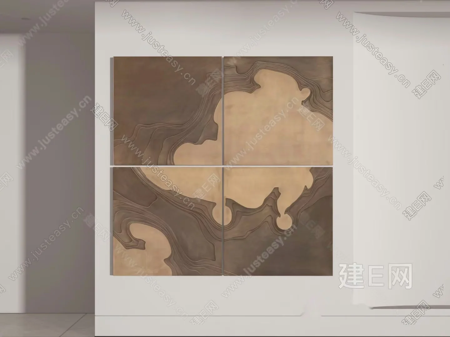 Modern Art Piece 3D Model – 7770 – VRAY Render