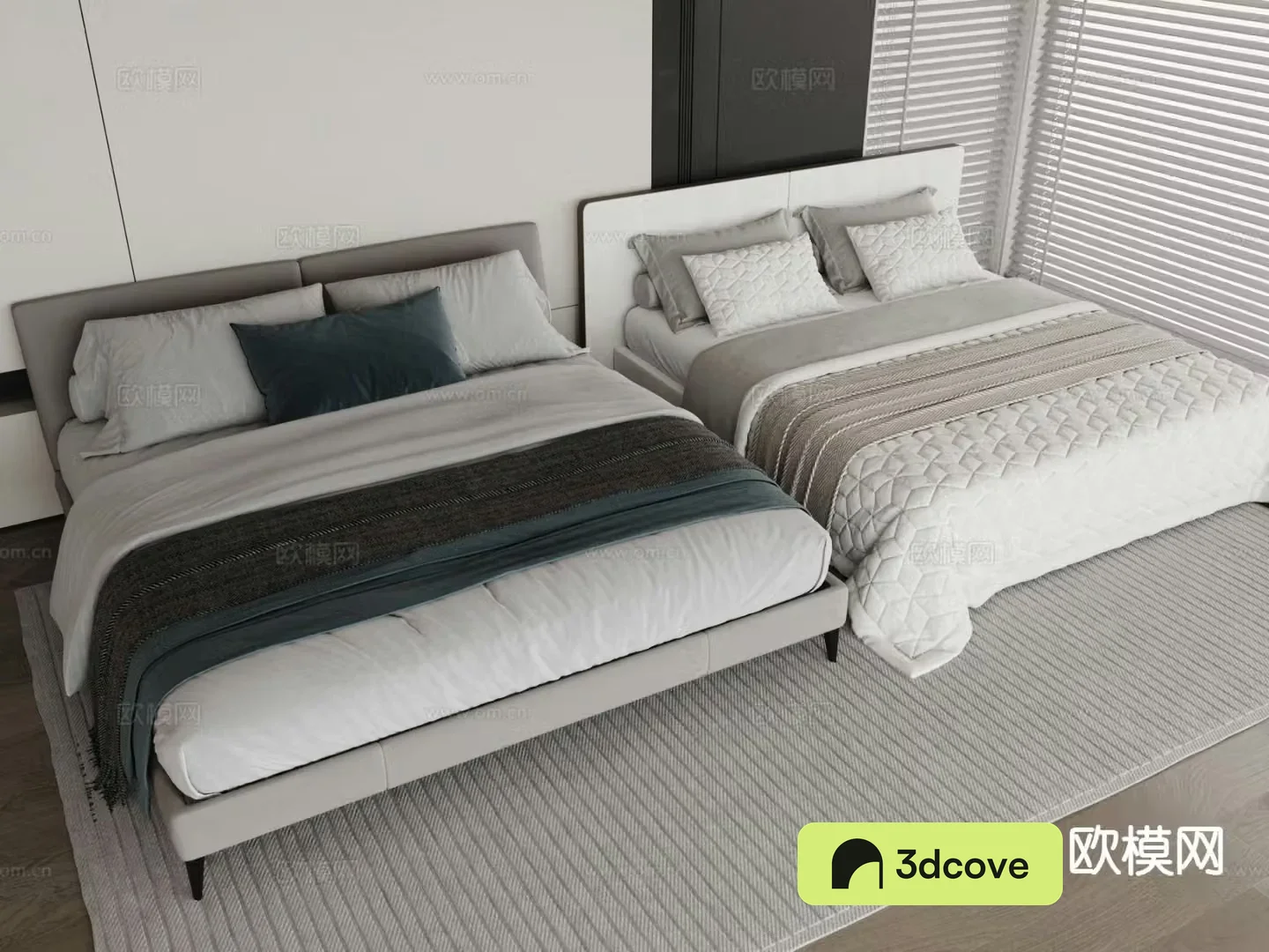 Modern double bed