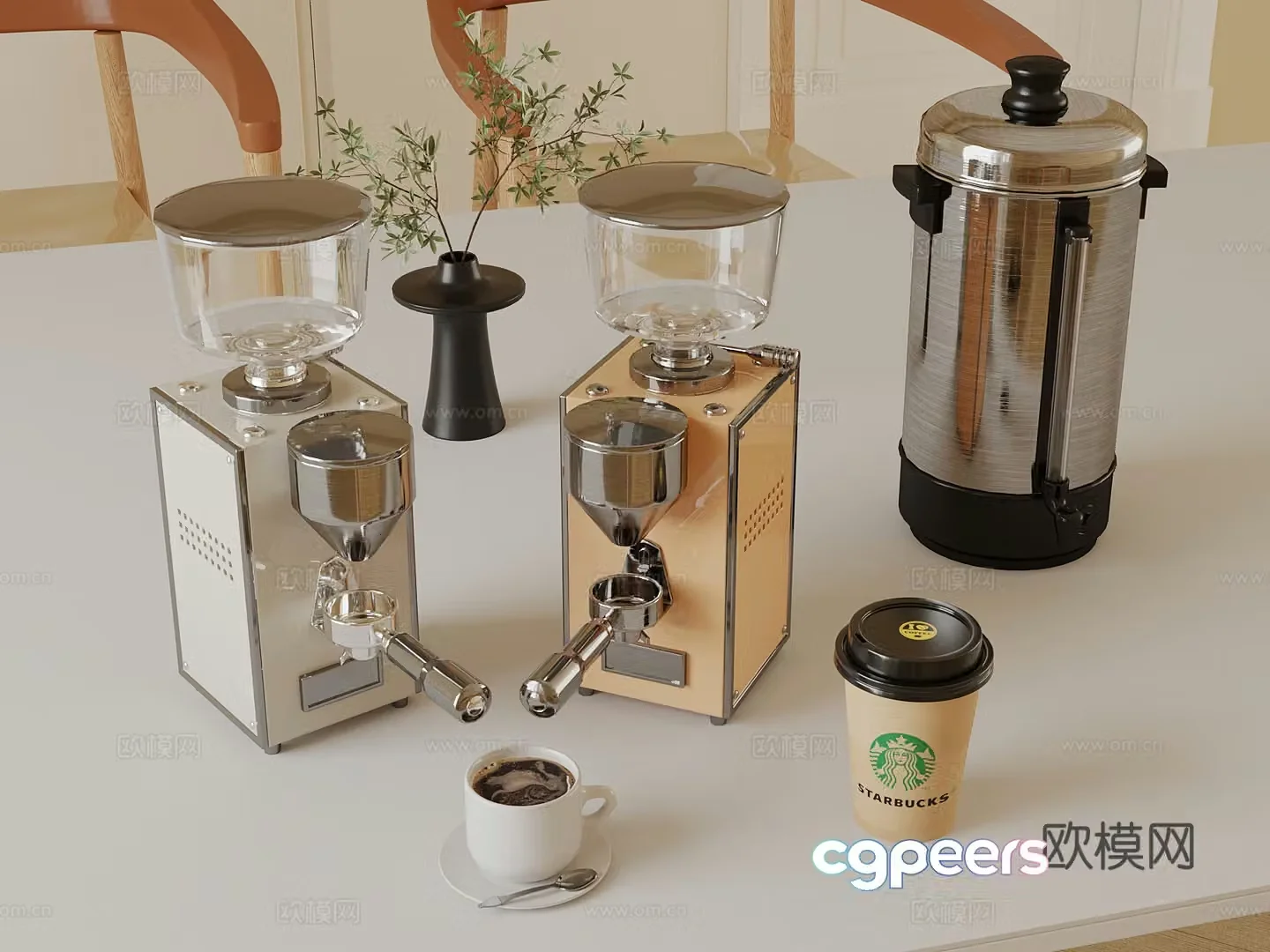 Modern coffee machine coffee cup handcoffee machine 3d model