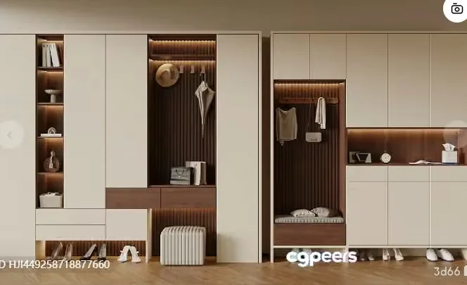 Modern Cream And Brown Closet 3D Model – 3981 – VRAY Render
