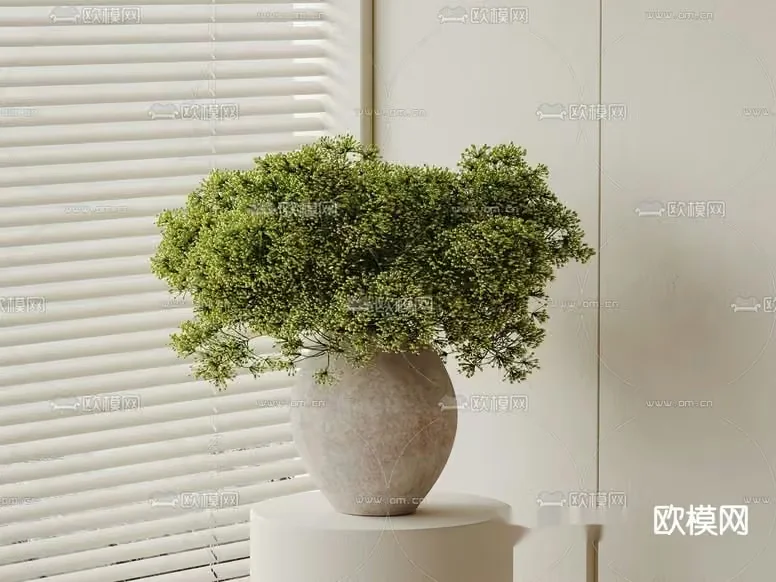 A Plant In A Vase 3D Model – 3148 – VRAY Render