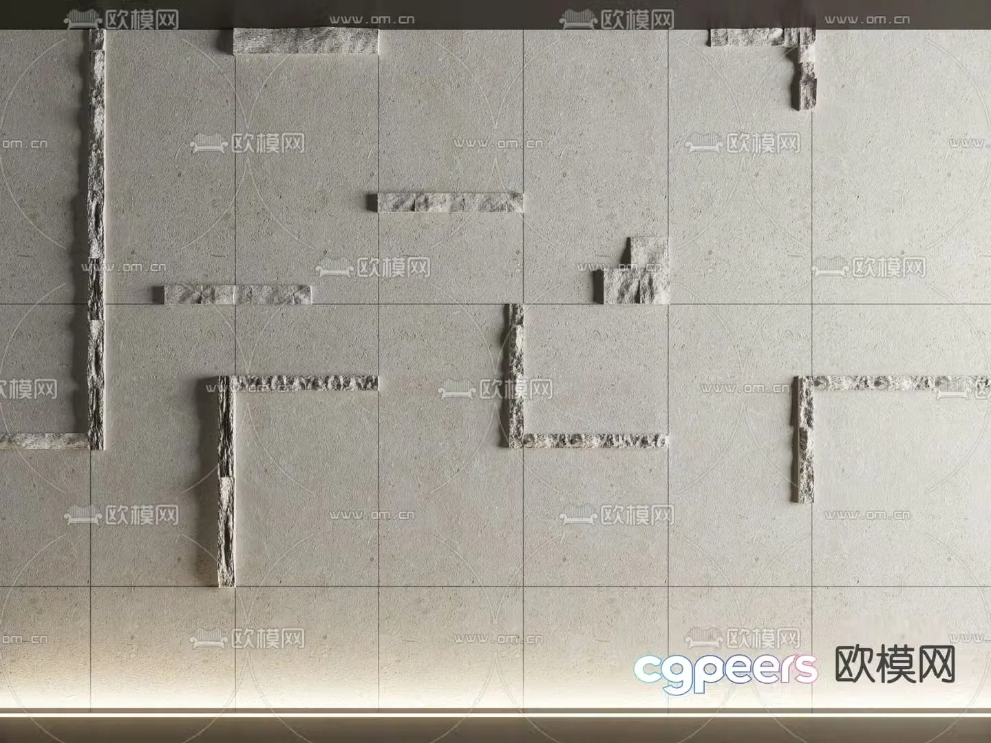 Background wall Decorative wall Modeling wall Mushroom stone wall 3d model