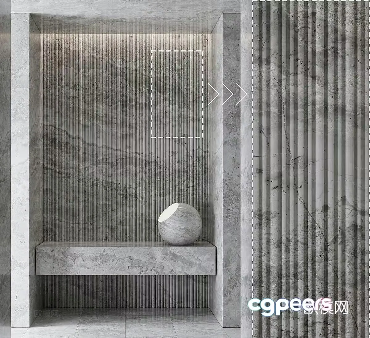 Modern marble background wall marble wall tiles arc marble parquet marble luxury stone 3d model