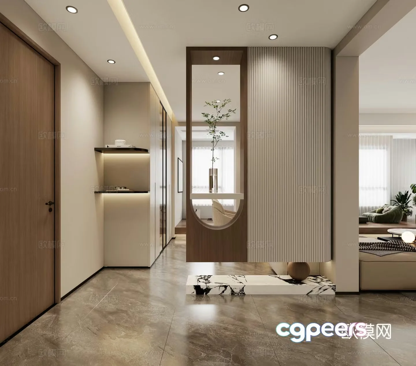Modern entrance door entrance 3D model