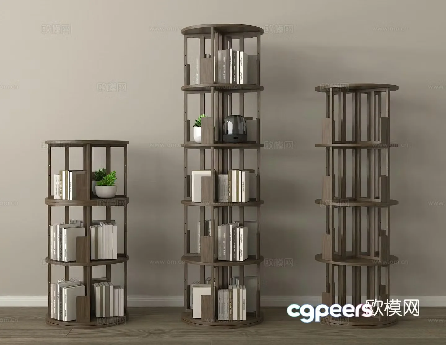 Bookshelf Books 3d model