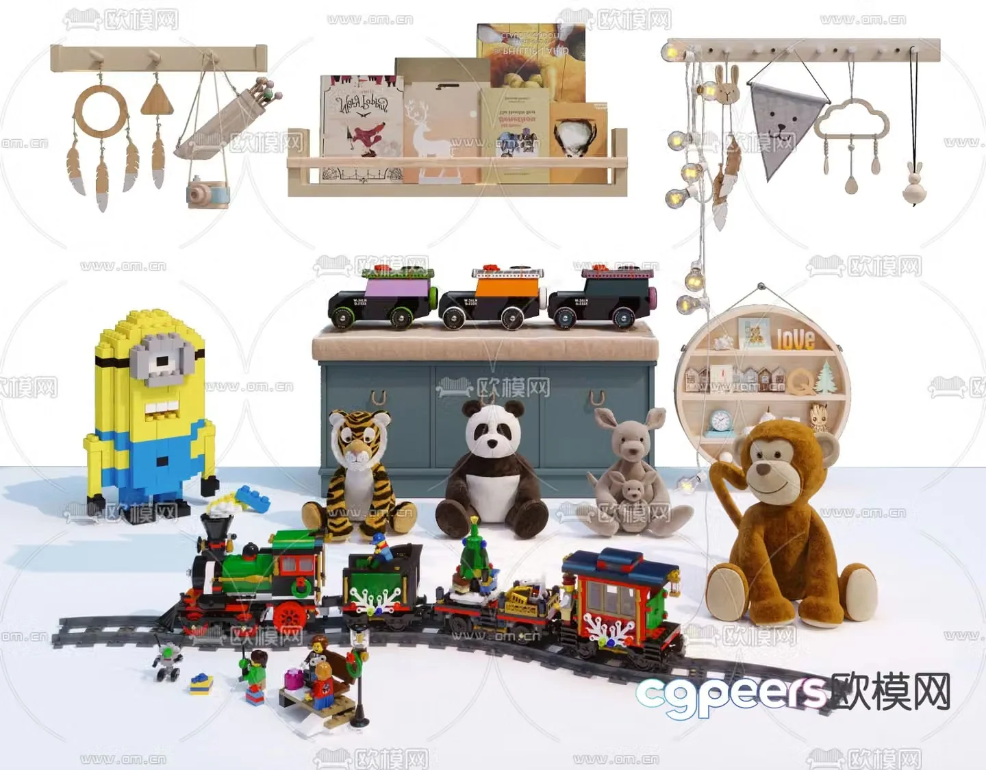 Modern children’s building block toys 3d model