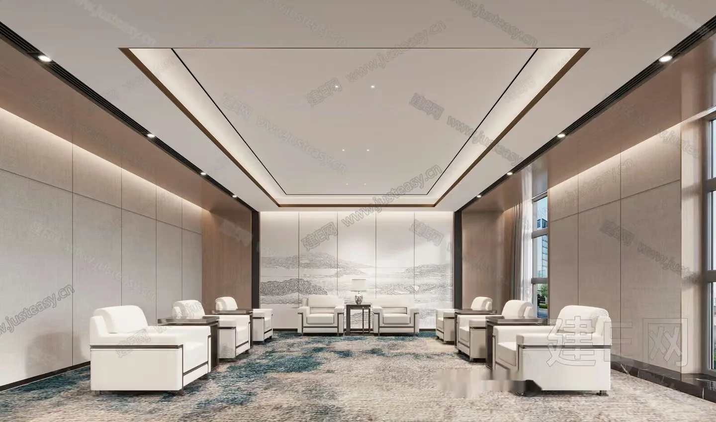 Modern Conference Room 3D Model – 17104 – VRAY Render