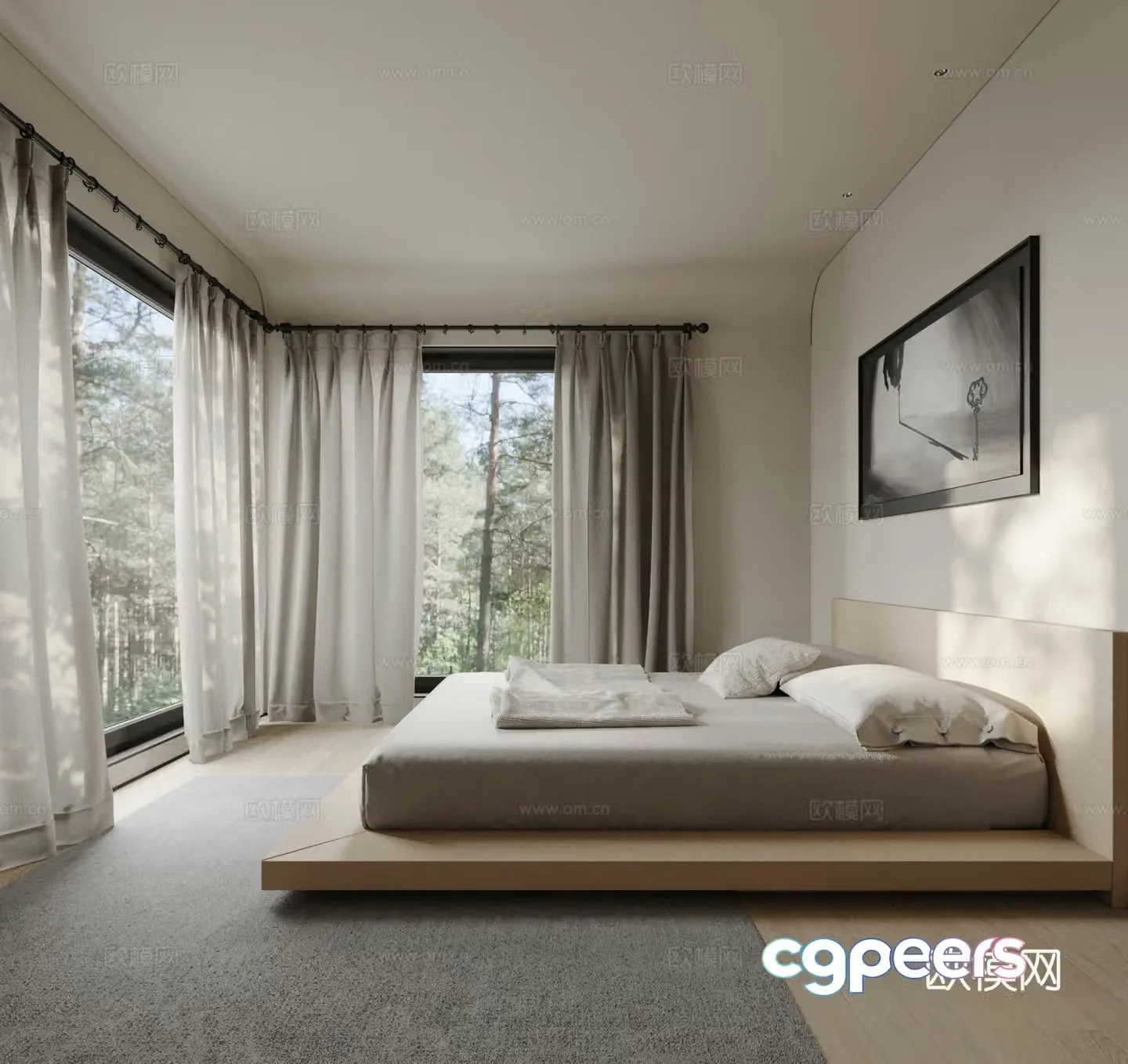 Modern bedroom 3d model