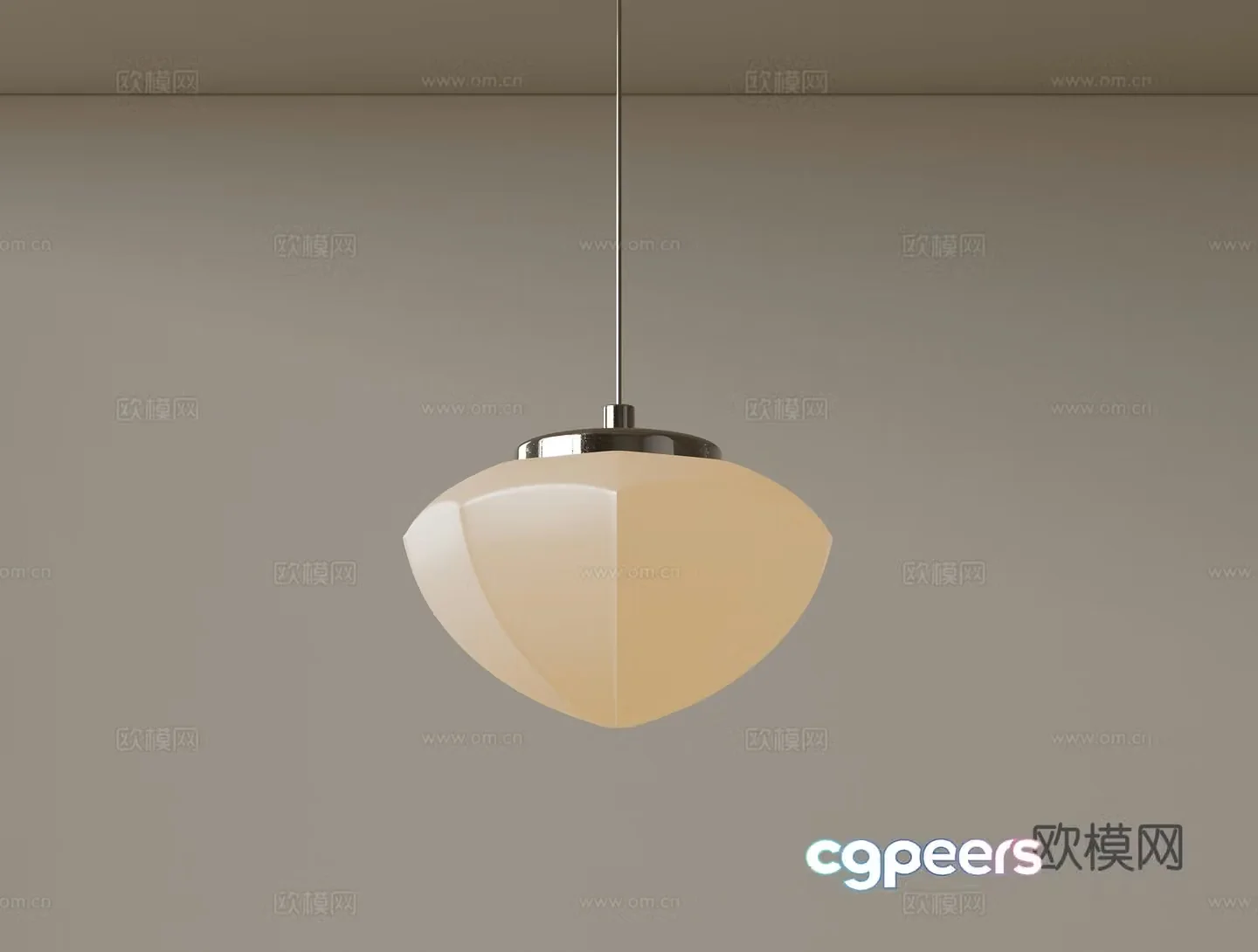 Modern bedside chandelier single head chandelier 3d model