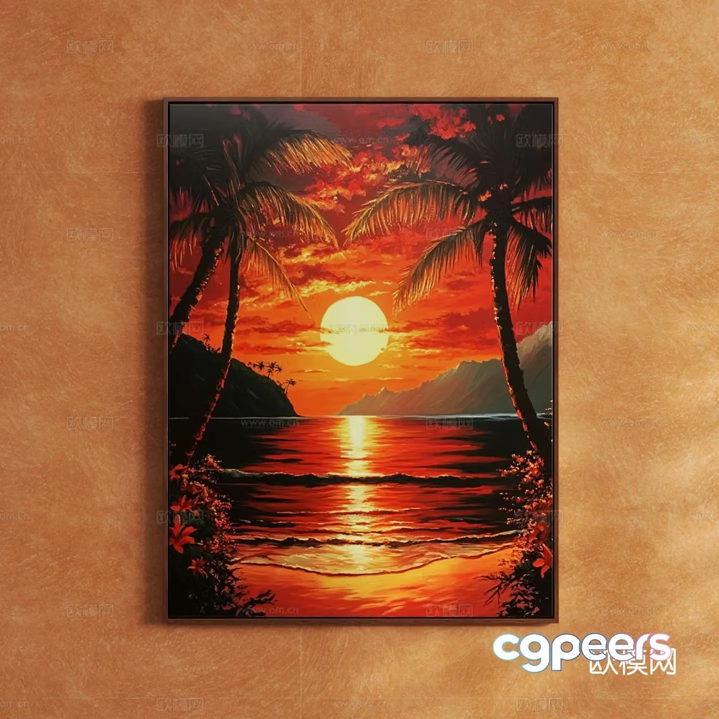 Modern creative oil painting art painting decorative painting 3D model