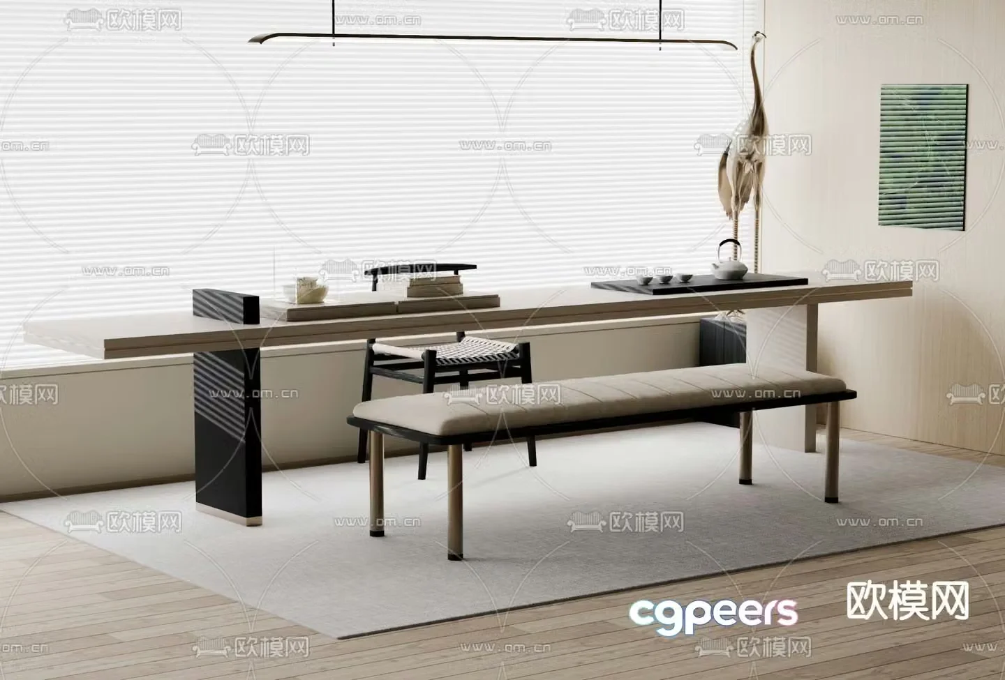Modern tea table tea table 3d model