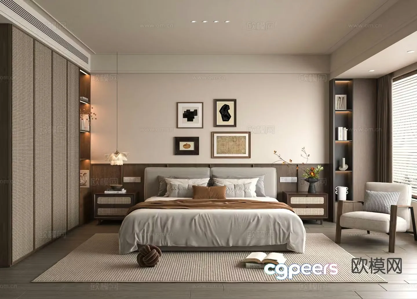 Medieval style bedroom master bedroom 3d model