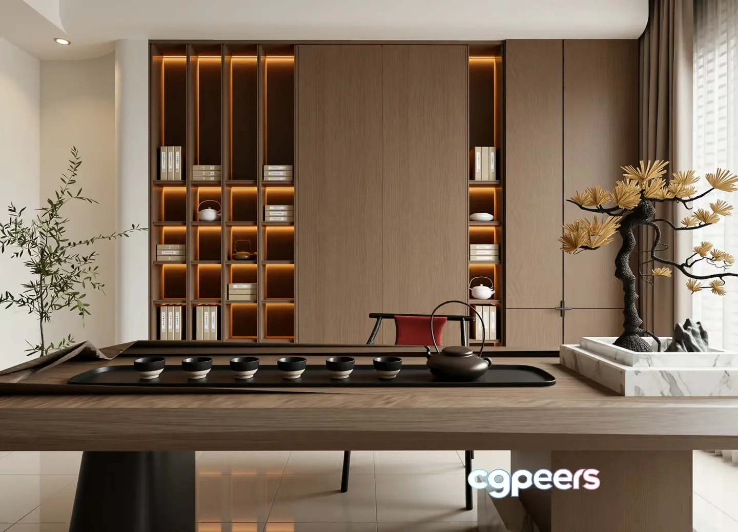 Modern Office Space 3D Model – 16844 – VRAY Render