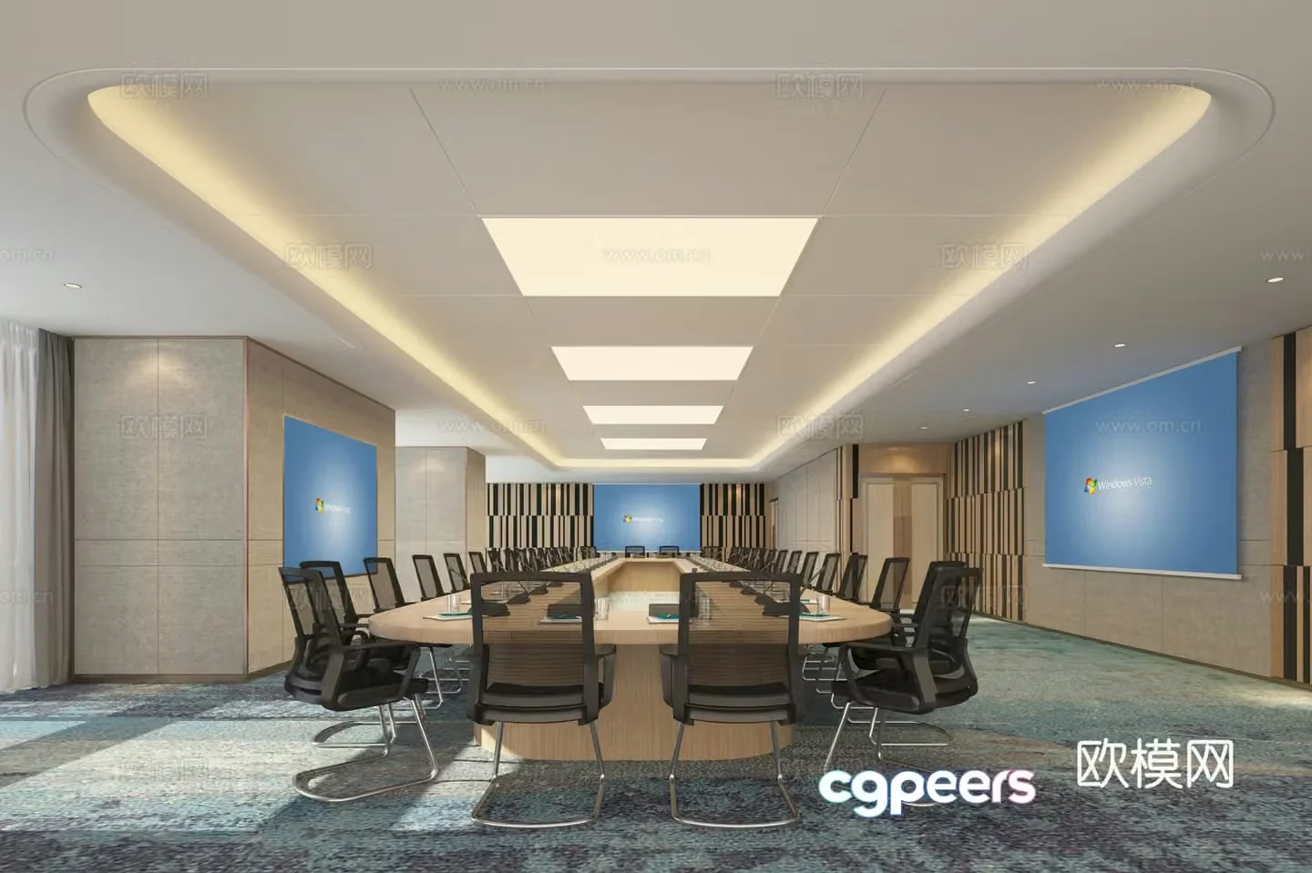 Modern conference room multifunctional room 3d model