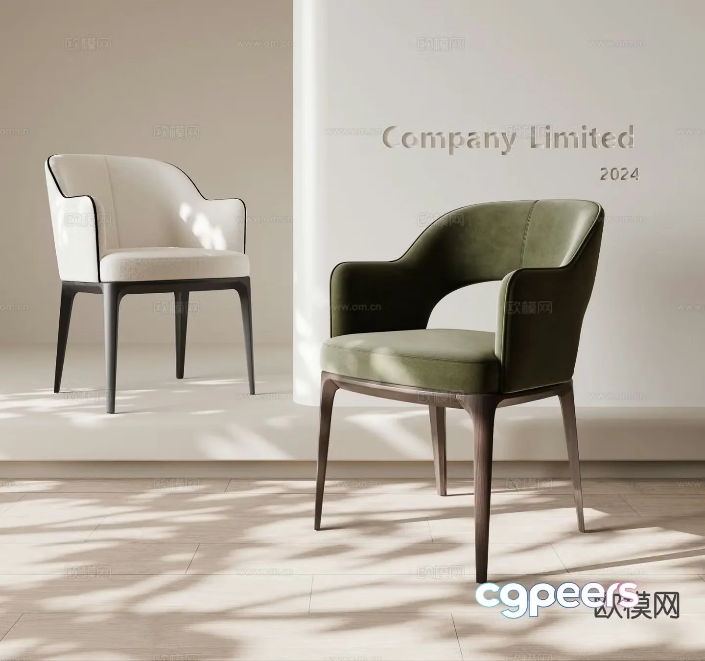 Modern dining chair 3d model