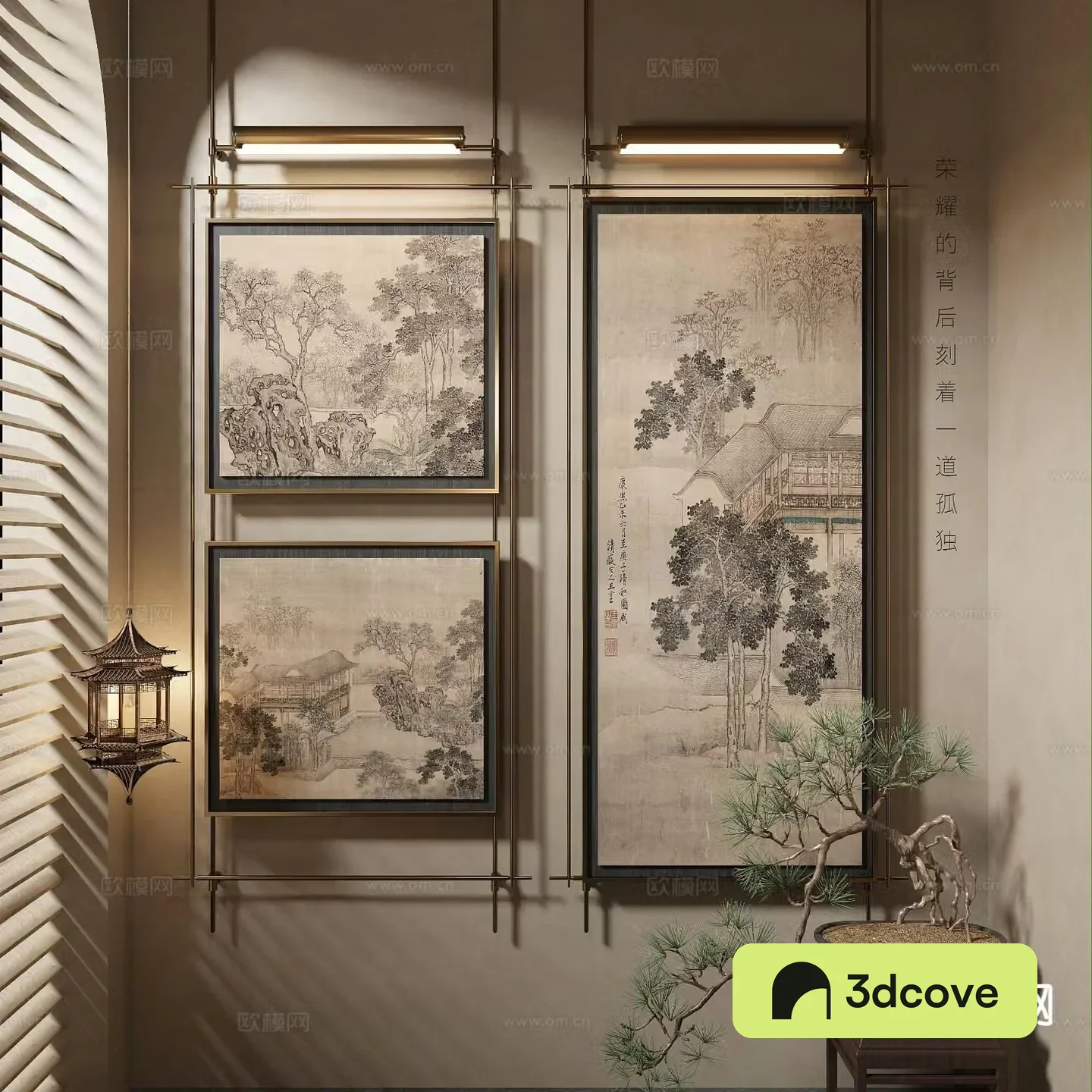 New Chinese style decorative painting architectural painting hanging painting