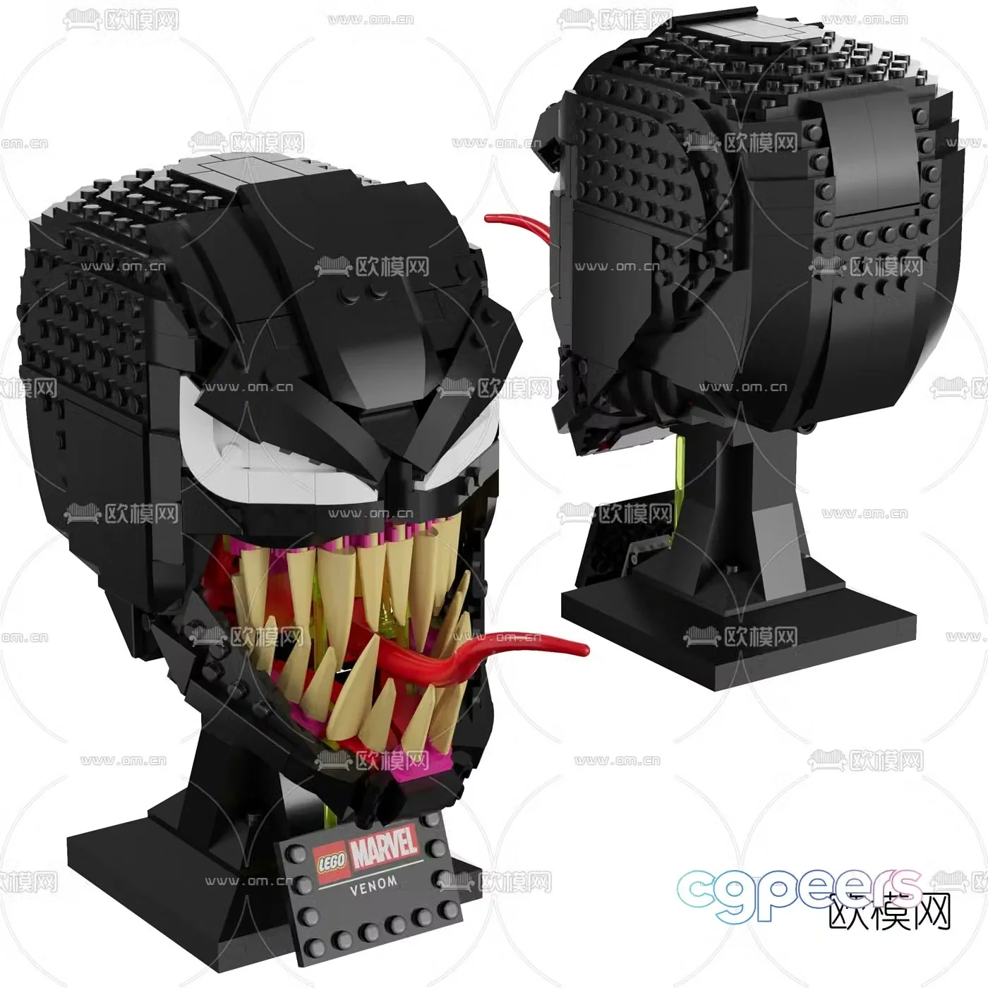 Modern Venom building block toy 3d model