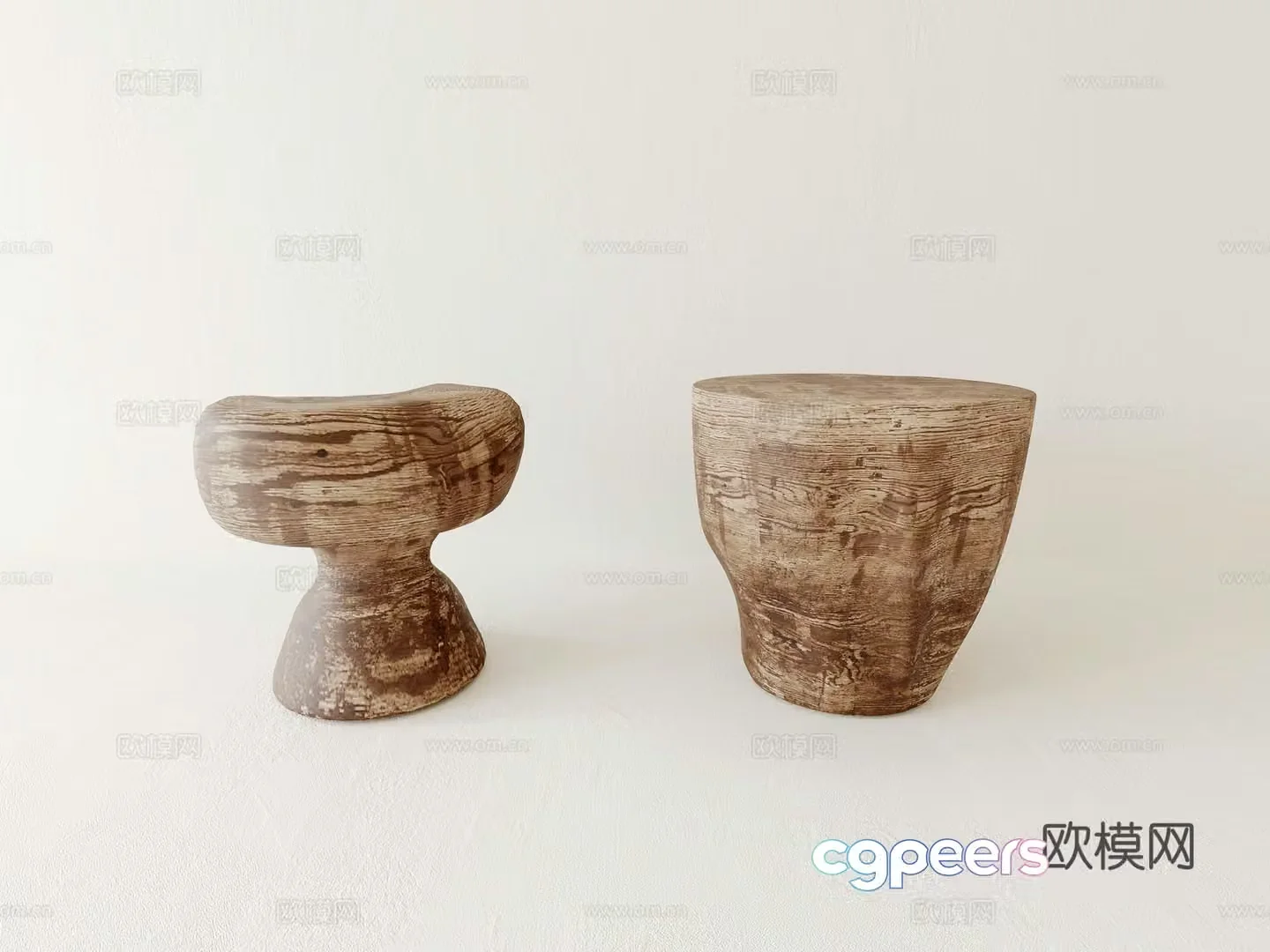 Stool Small stool Solid wood stool 3d model