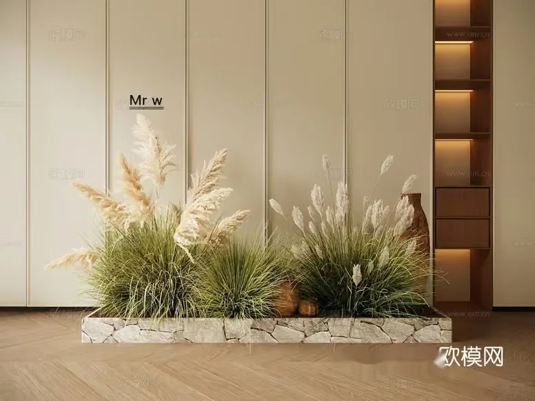 A Modern Indoor Garden 3D Model – 16143 – CORONA Render