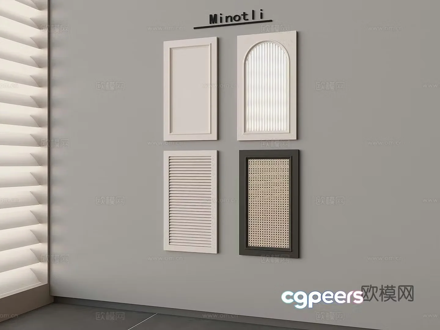 Modern decorative cabinet 3d model