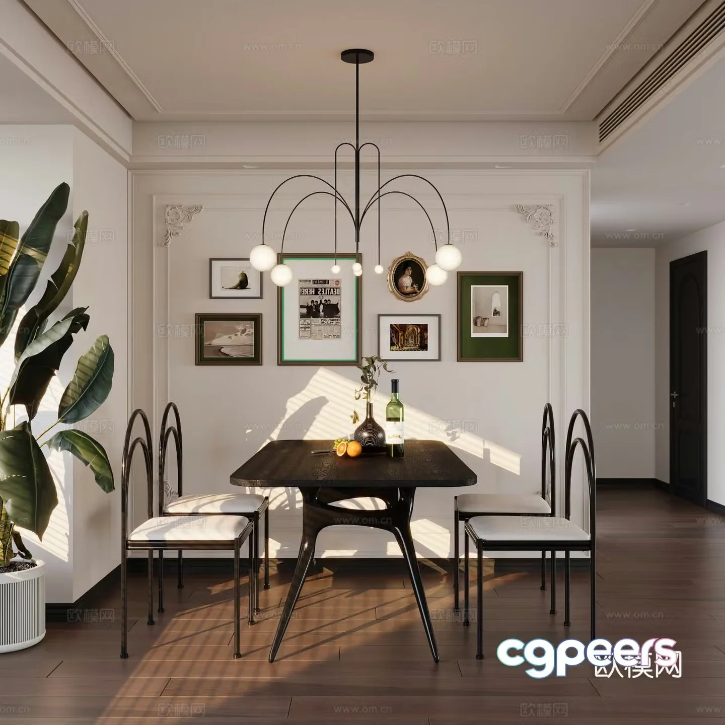 Modern French Restaurant 3D Model