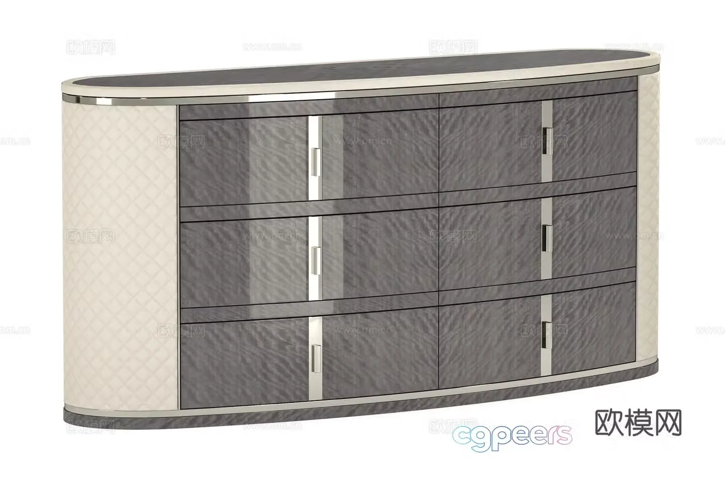 Light luxury chest of drawers 3D model
