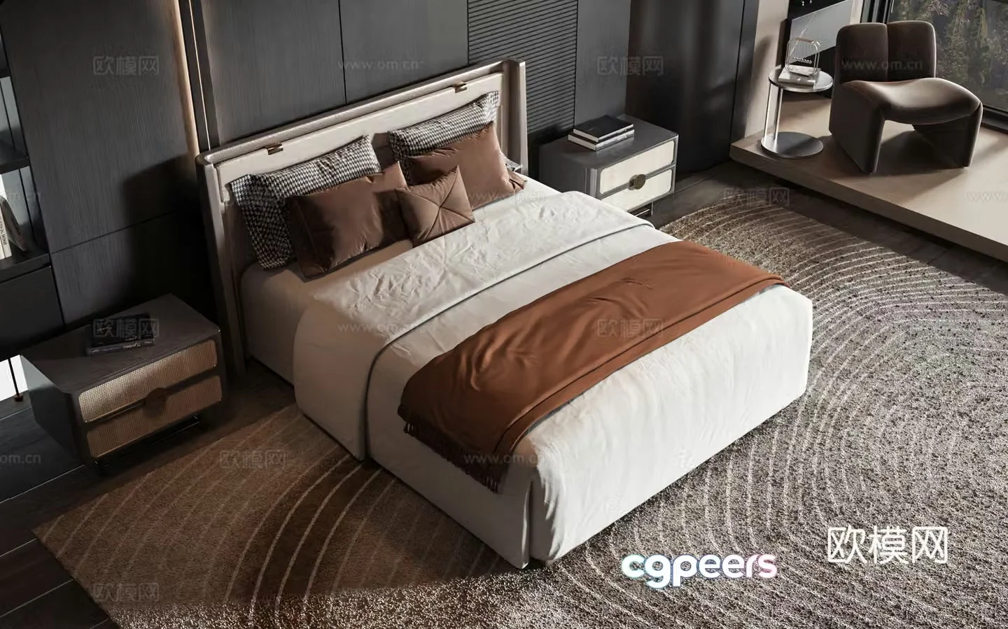 Modern style product bed 3d model