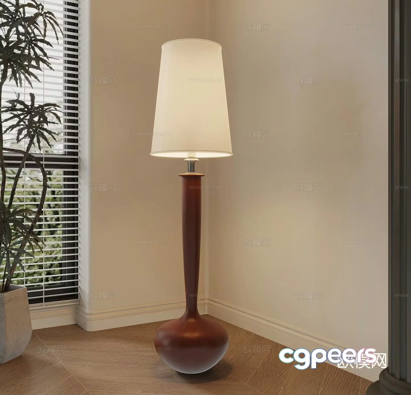 New Chinese floor lamp decorative lamp 3d model