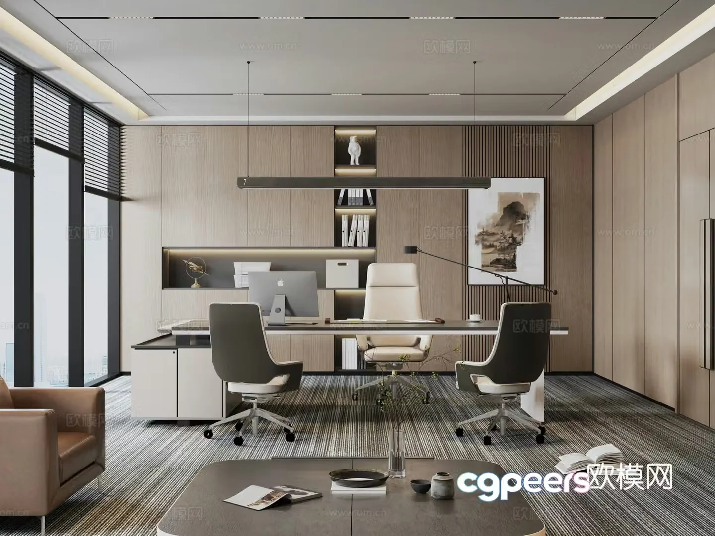 Modern manager office 3d model